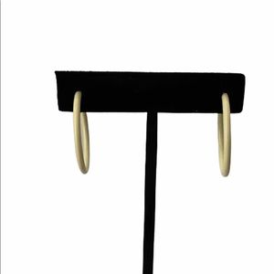 Vintage pastel yellow hoops